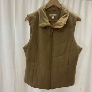 Coldwater Creek Women’s Tan Quilted Vest M preowned